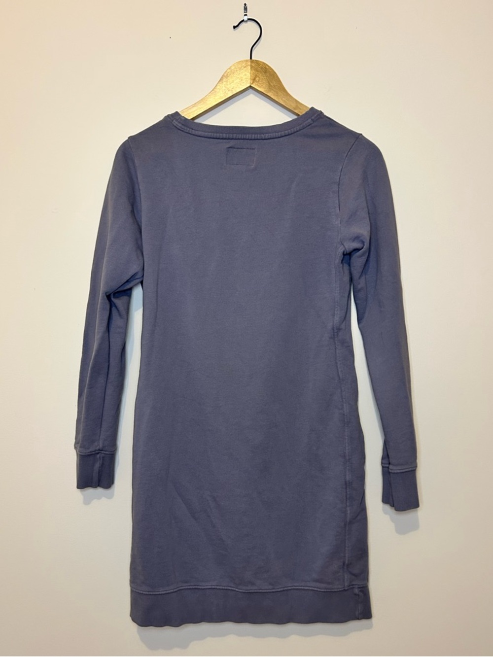 PACT Organic Cotton Long Sleeve Sweatshirt Dress with Pockets Size Small Purple - Picture 2 of 5